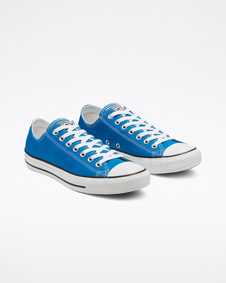 Women's Converse Chuck Taylor All Star Seasonal Color Low Top Shoes Blue | AU 4EC03I